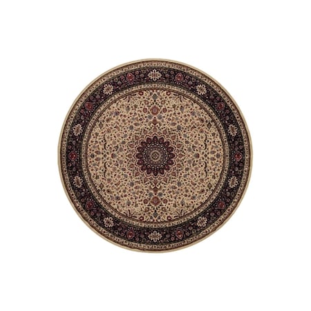 Sphinx By Oriental Weavers Area Rugs, Ariana 095I8 6' Round Round - Ivory/ Black-Polypropylene A095I8180180ST